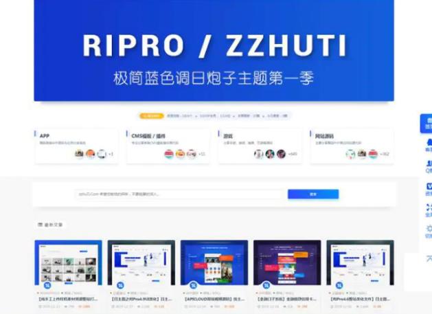 WordPress虚拟资源分享主题ripro子主题美化，RIpro子主题logohe美化免费