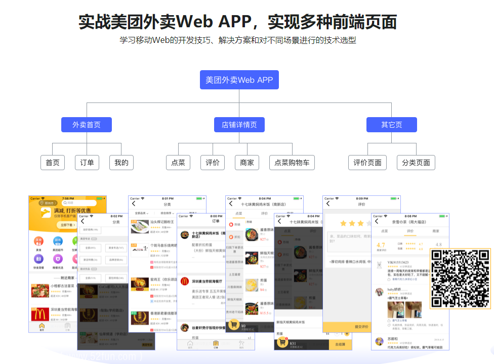 价值299元 移动Web APP开发之实战美团外卖视频教程